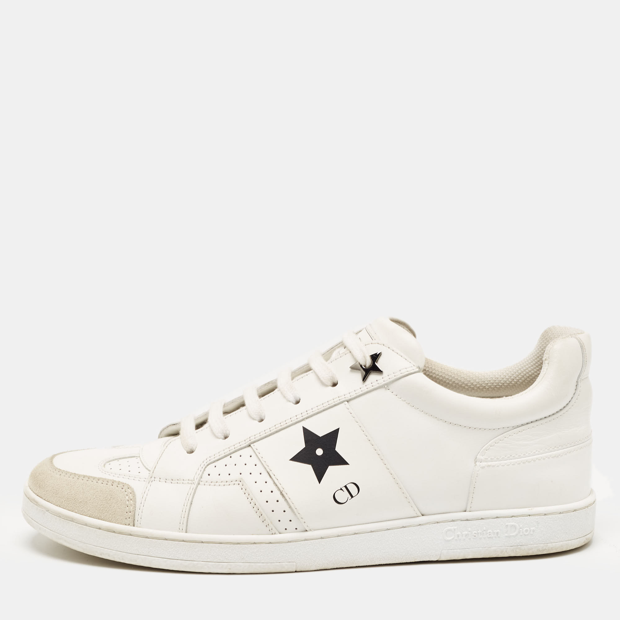 

Dior White Leather and Suede D-star Sneakers Size