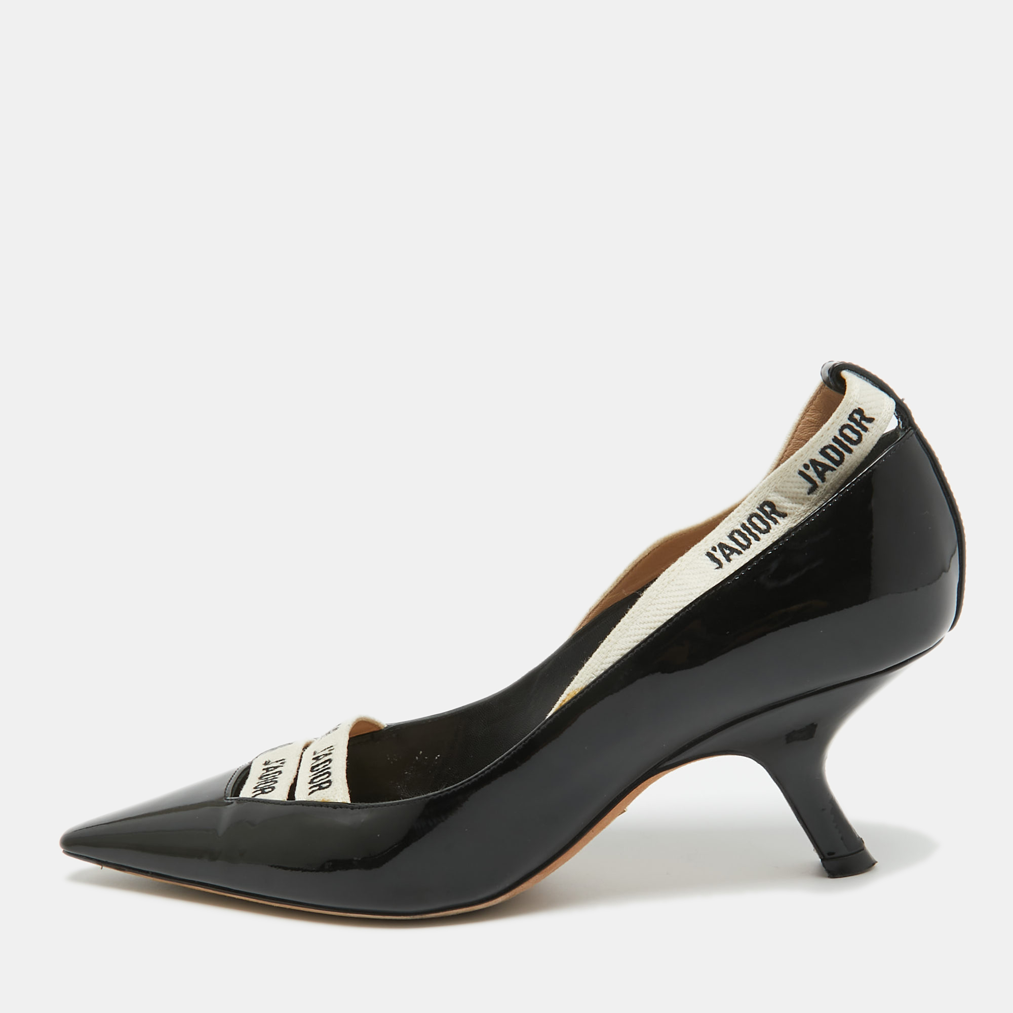 

Dior Black Patent J'Adior Pointed Toe Pumps Size