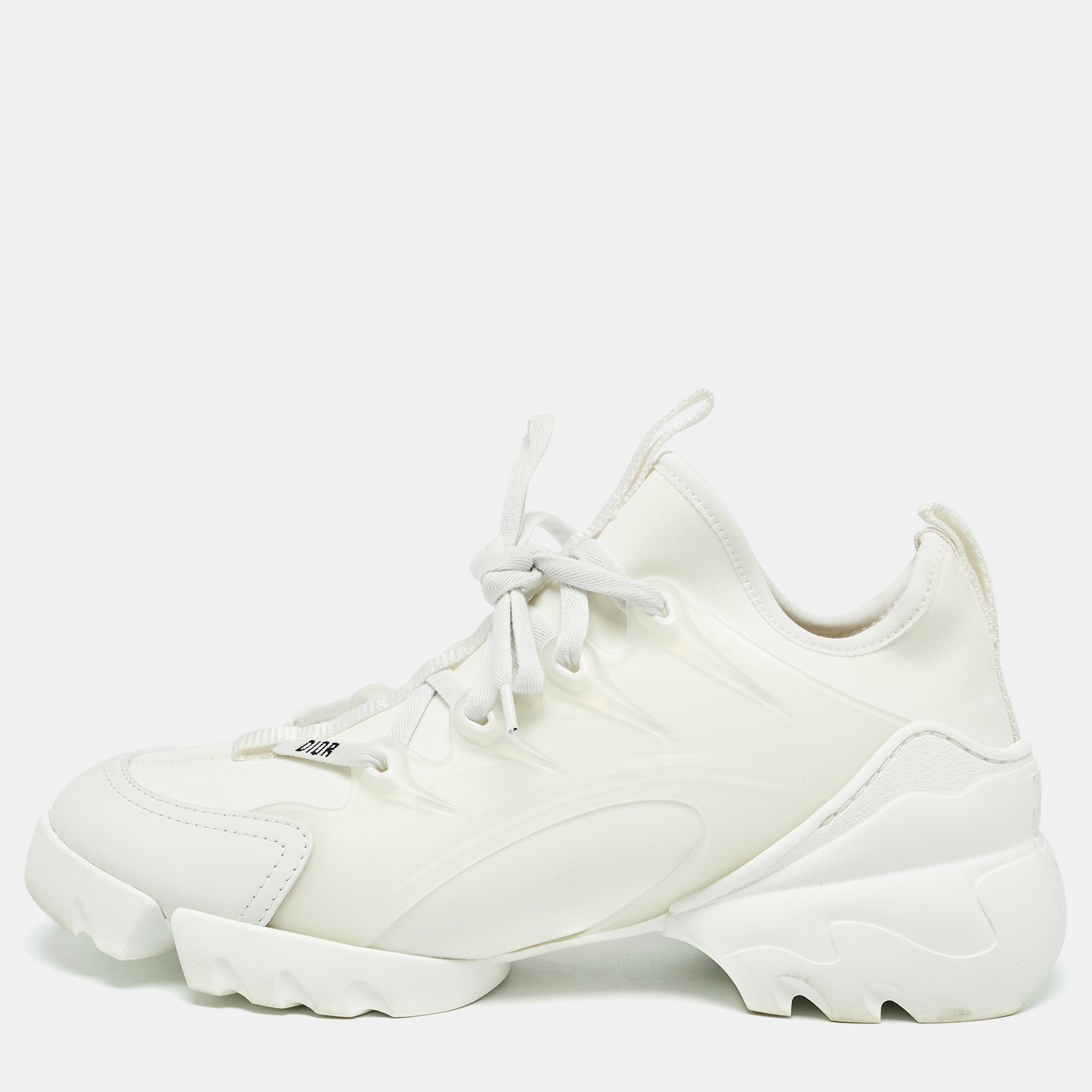 

Dior White PVC and Fabric D-Connect Sneakers Size