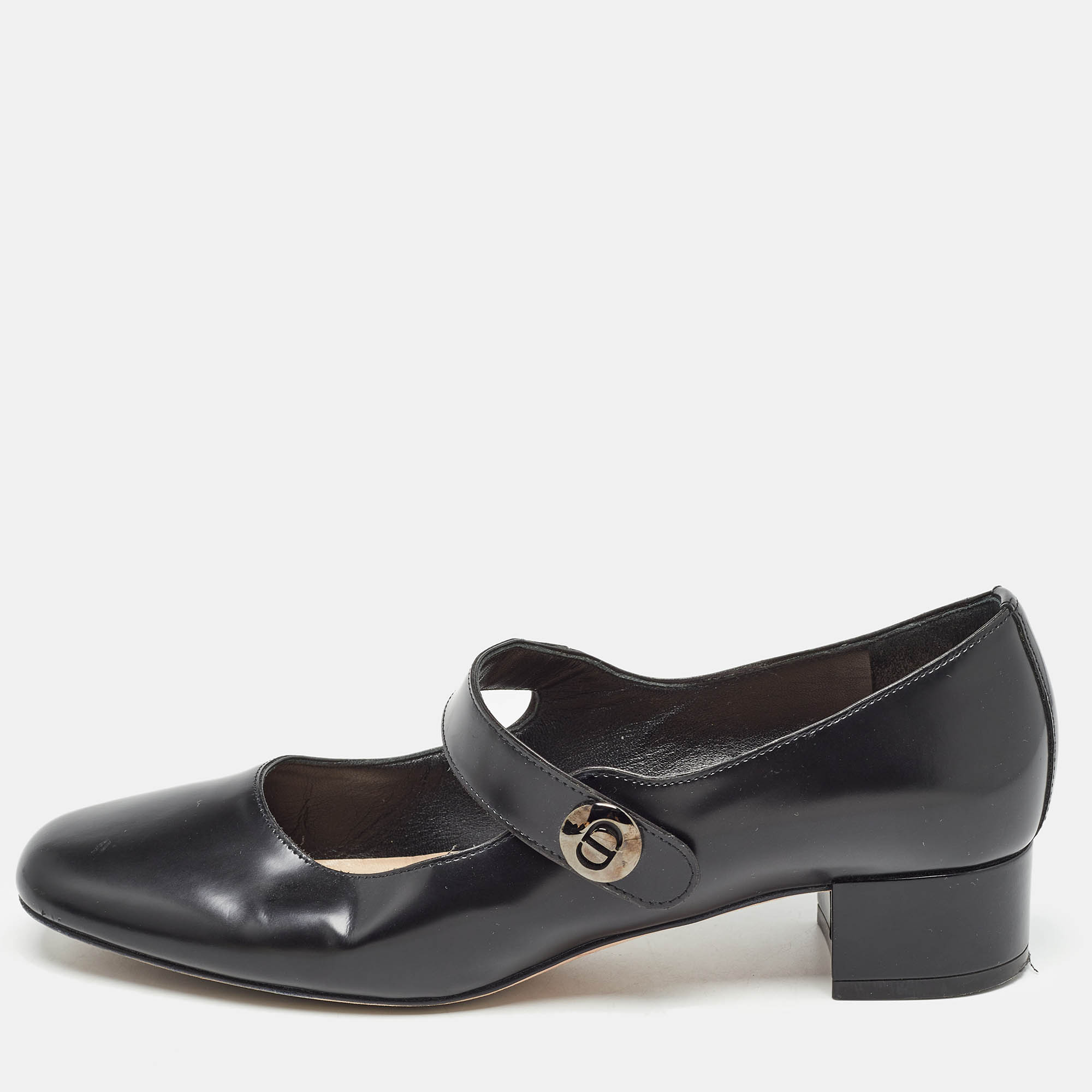 

Dior Black Leather Mary Jane Pumps Size