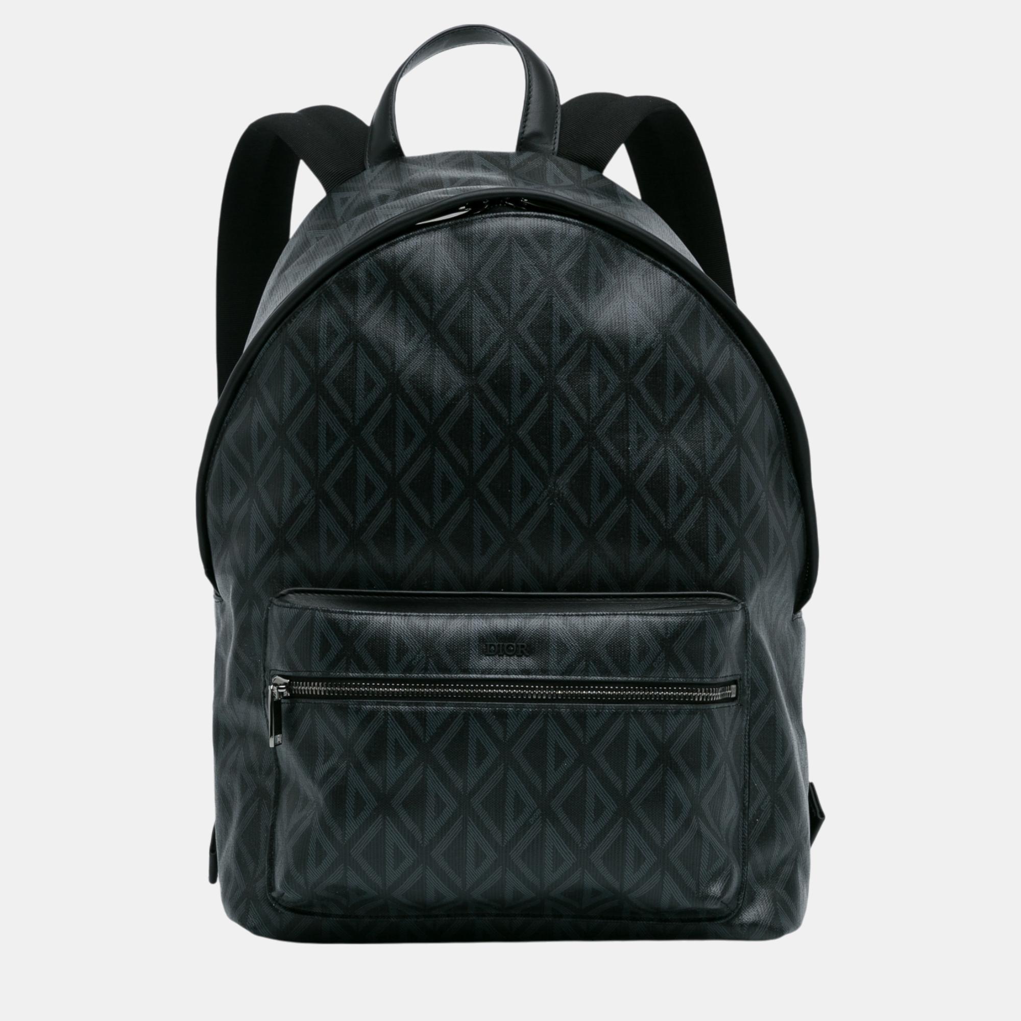 

Dior Black CD Diamond Rider Zipped Backpack