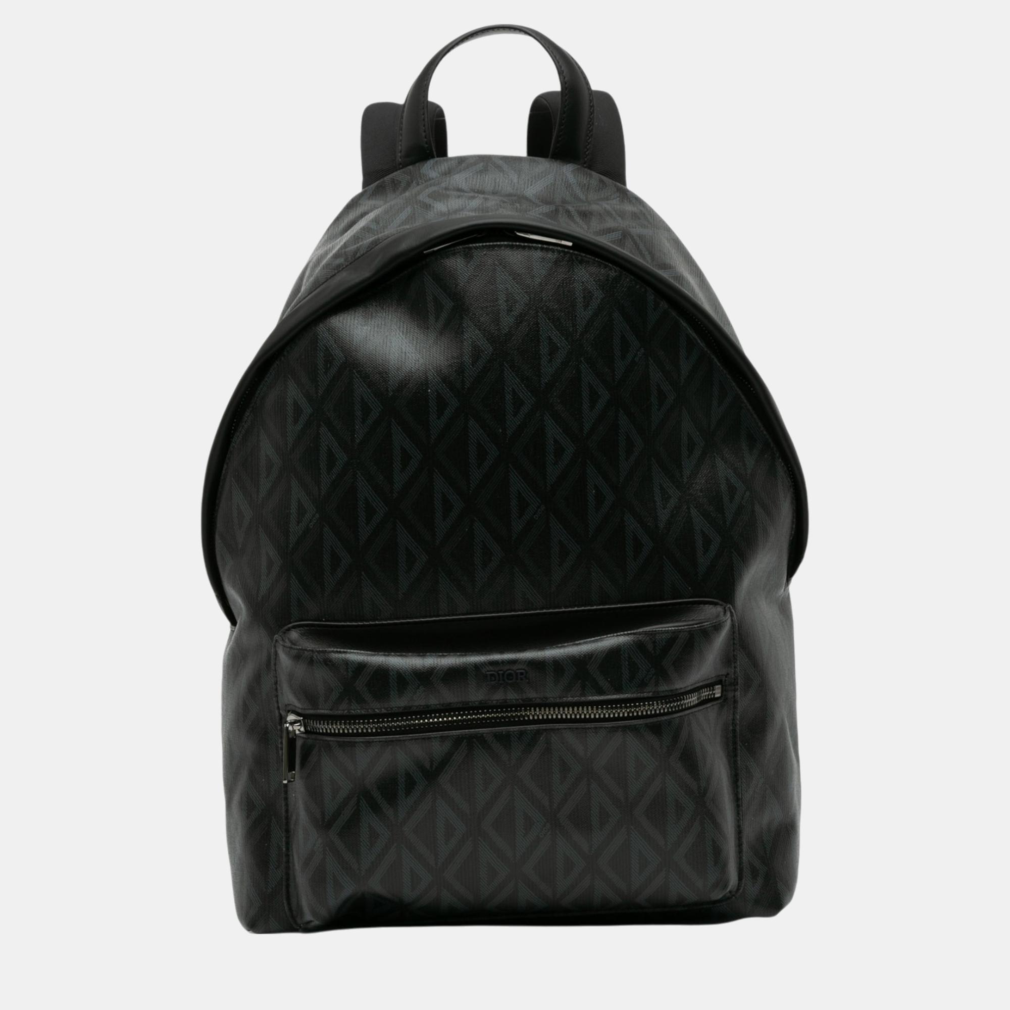 

Dior Black CD Diamond Rider Zipped Backpack