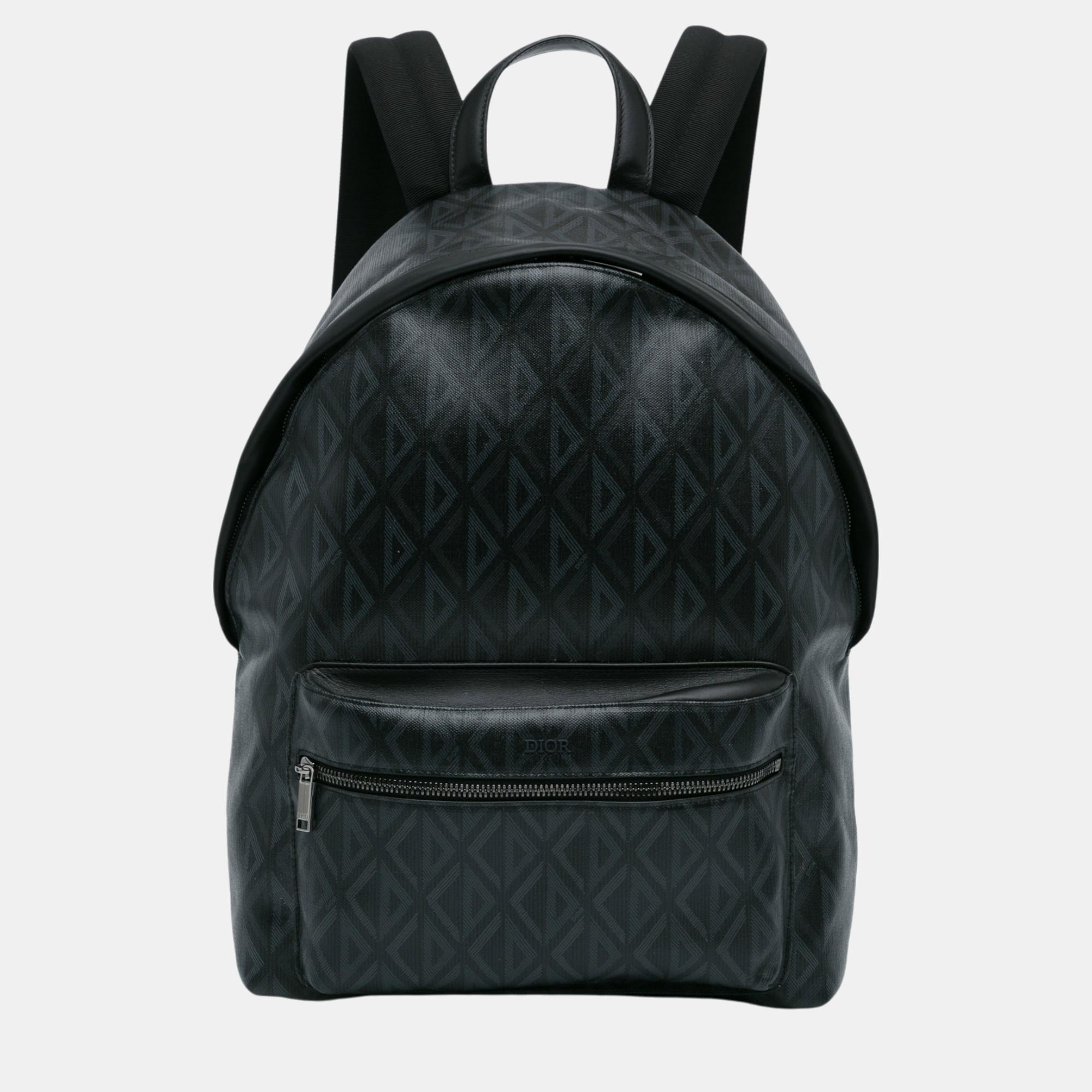 

Dior Black CD Diamond Rider Zipped Backpack