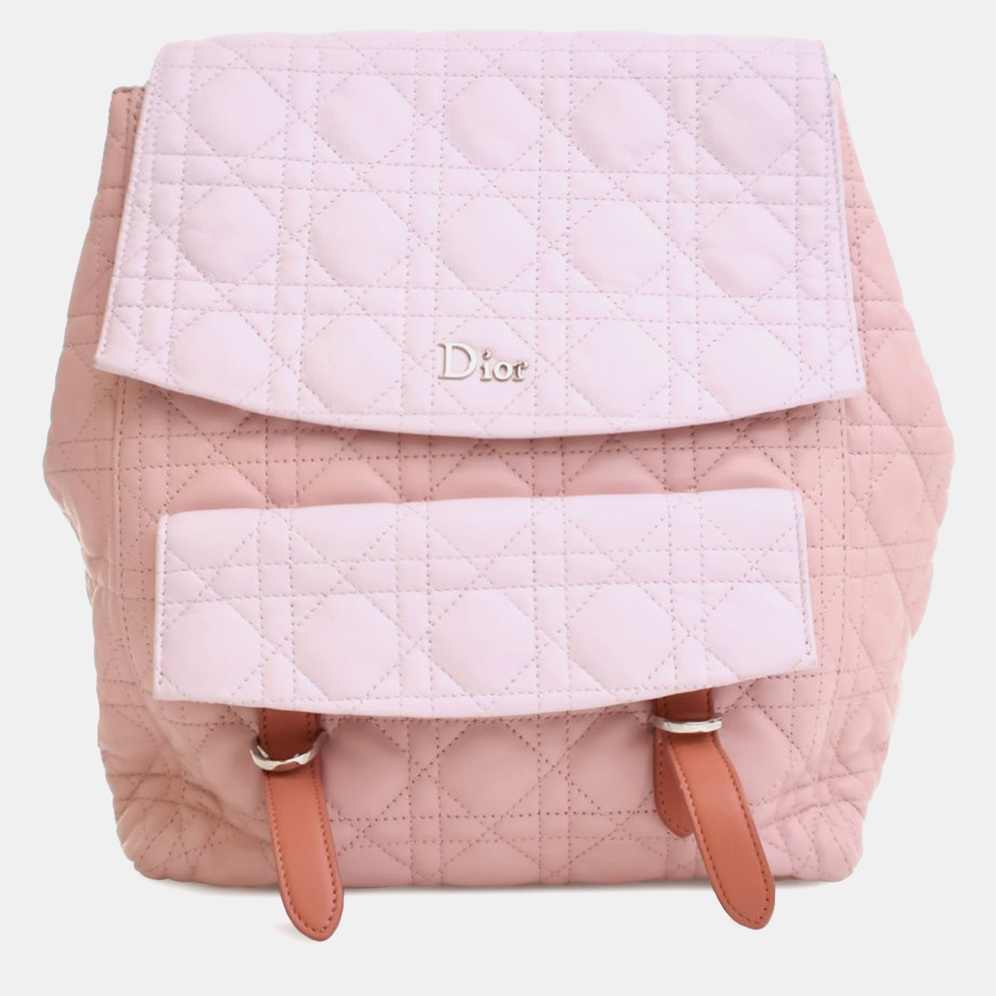

Dior Large Bicolor Lambskin Cannage Stardust Backpack, Pink
