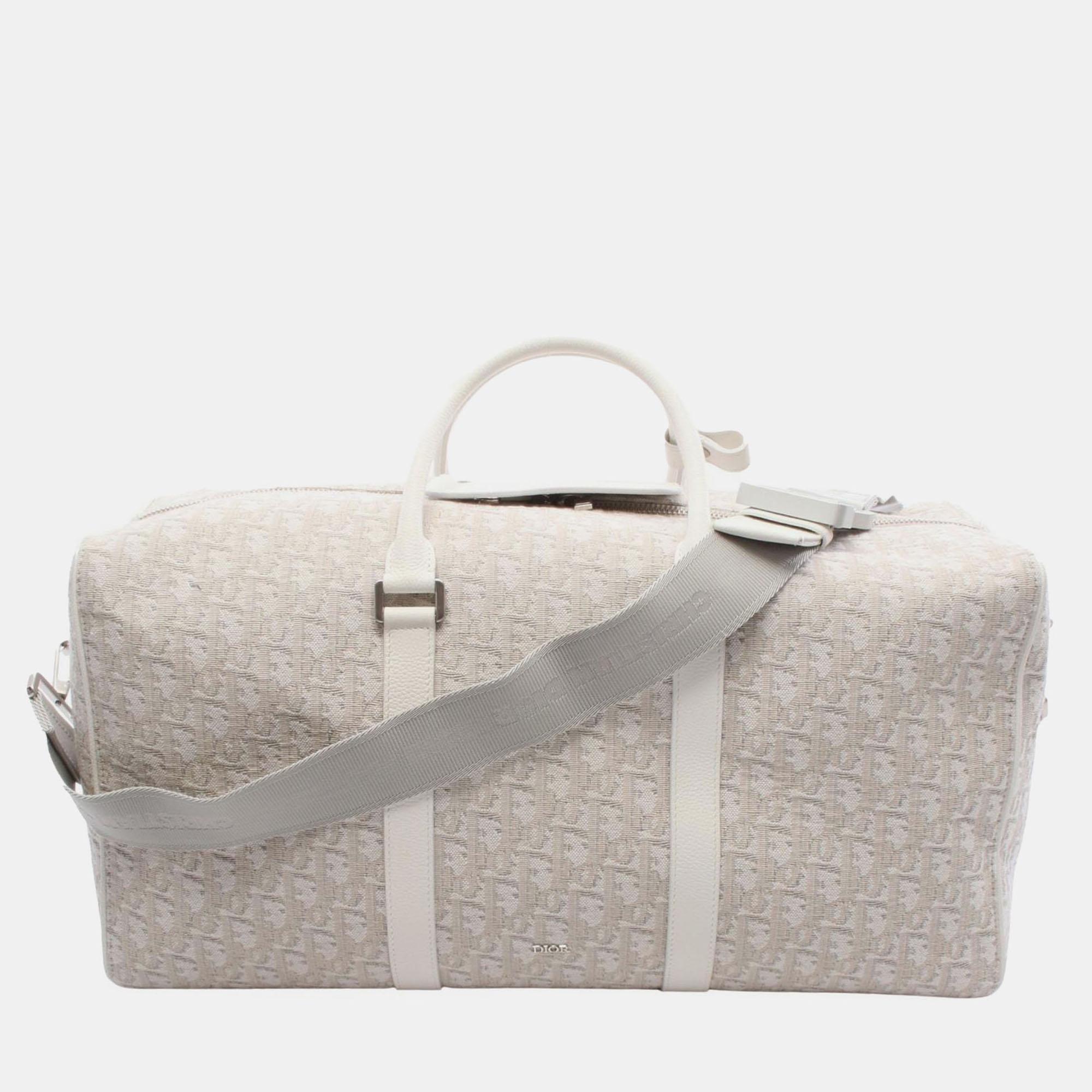 

Dior Beige Oblique Canvas Lingot 50 Travel Bag