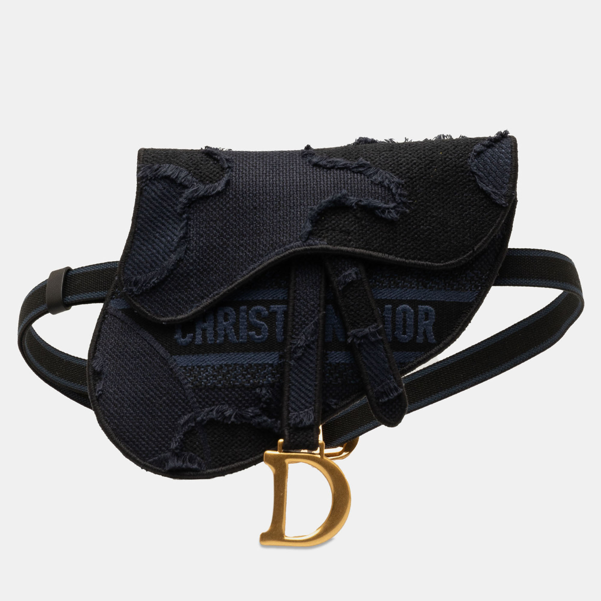 

Dior Blue Canvas Camouflage Saddle Belt Bag