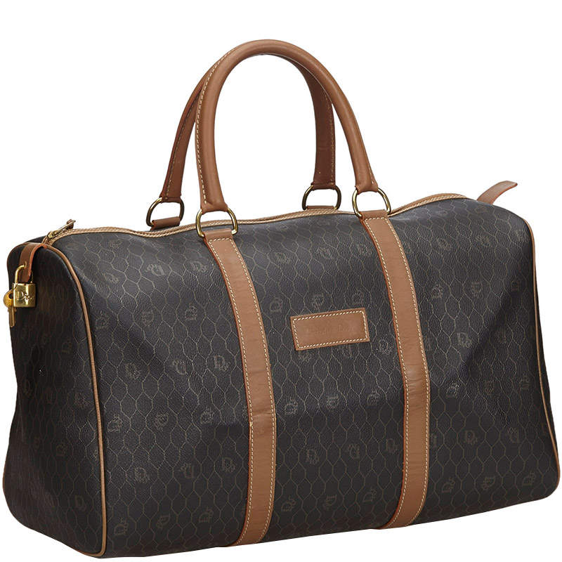 

Dior Dark Brown PVC Honeycomb Duffle Bag