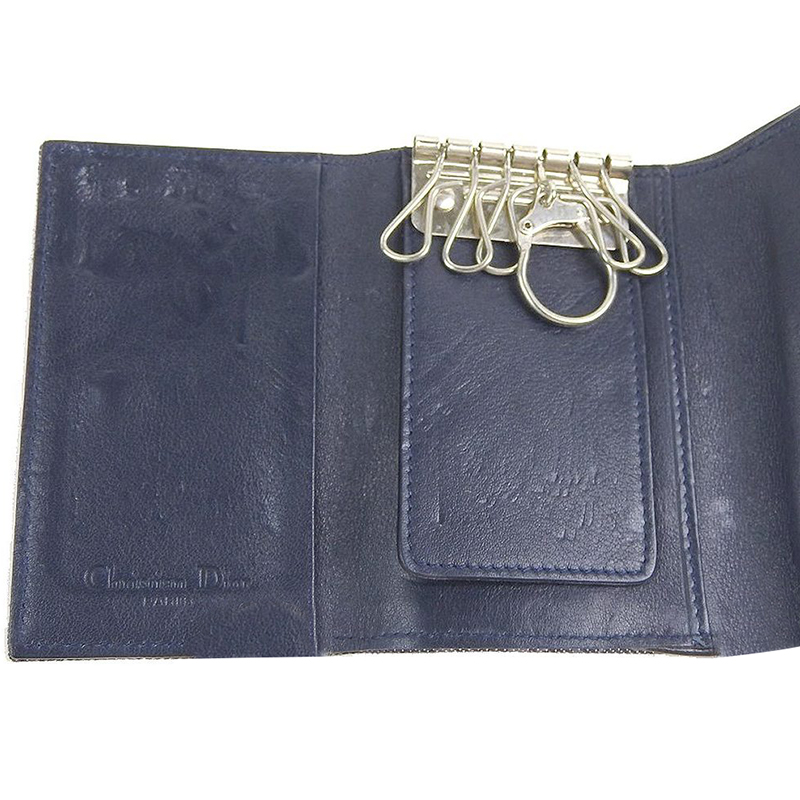 

Dior Blue Denim Trotter Key Case