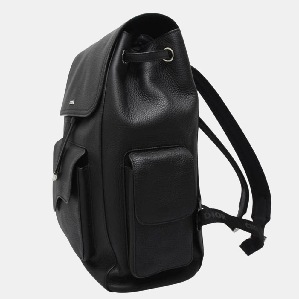 

Dior BlackLeather Saddle Backpack, Black