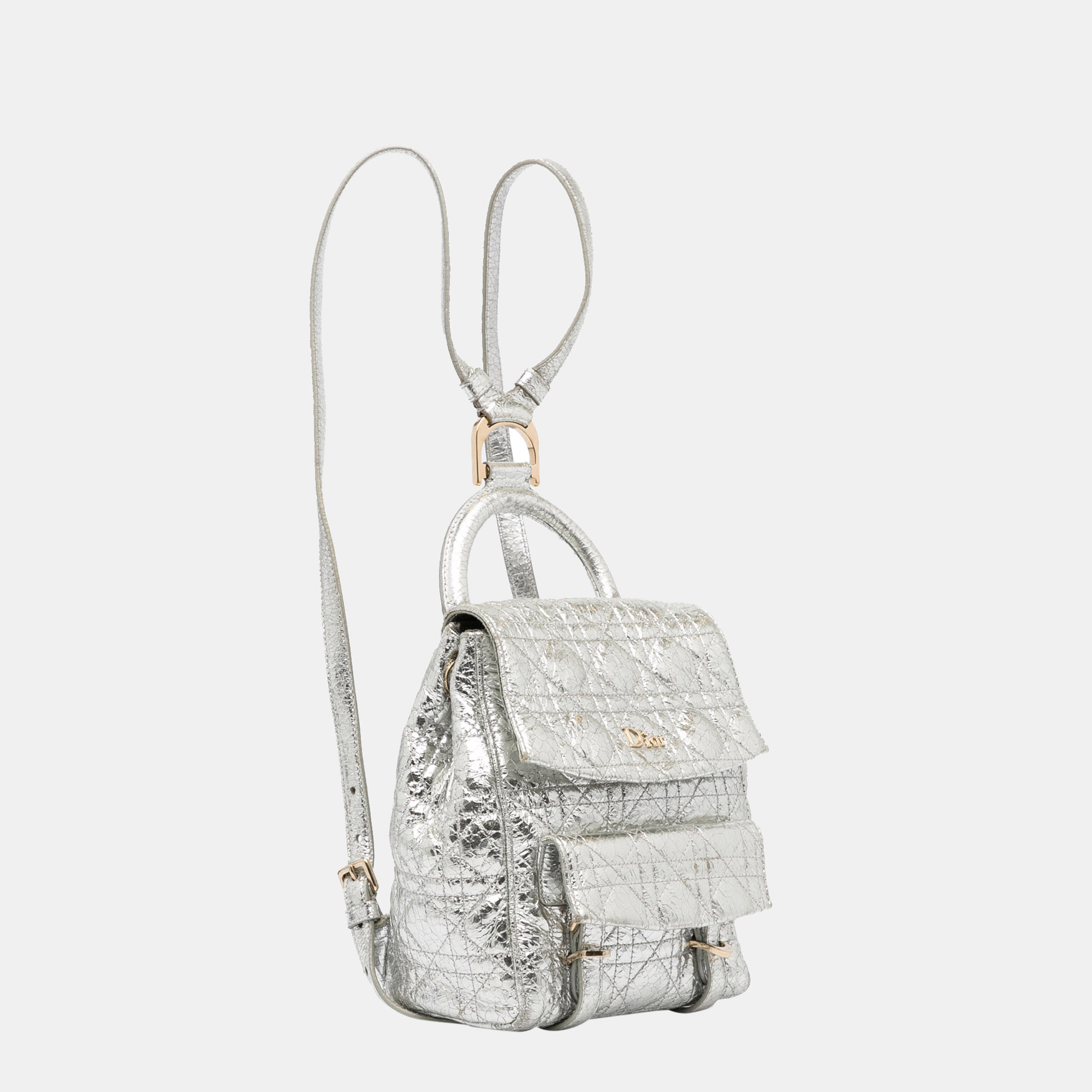 

Dior Silver Cannage Stardust Backpack