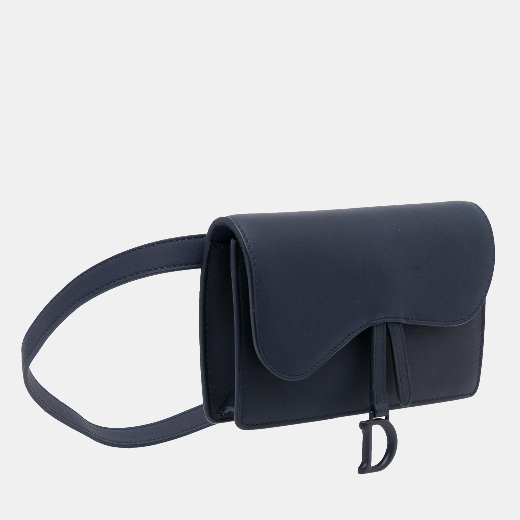 

Dior Navy Blue Saddle Belt Bag