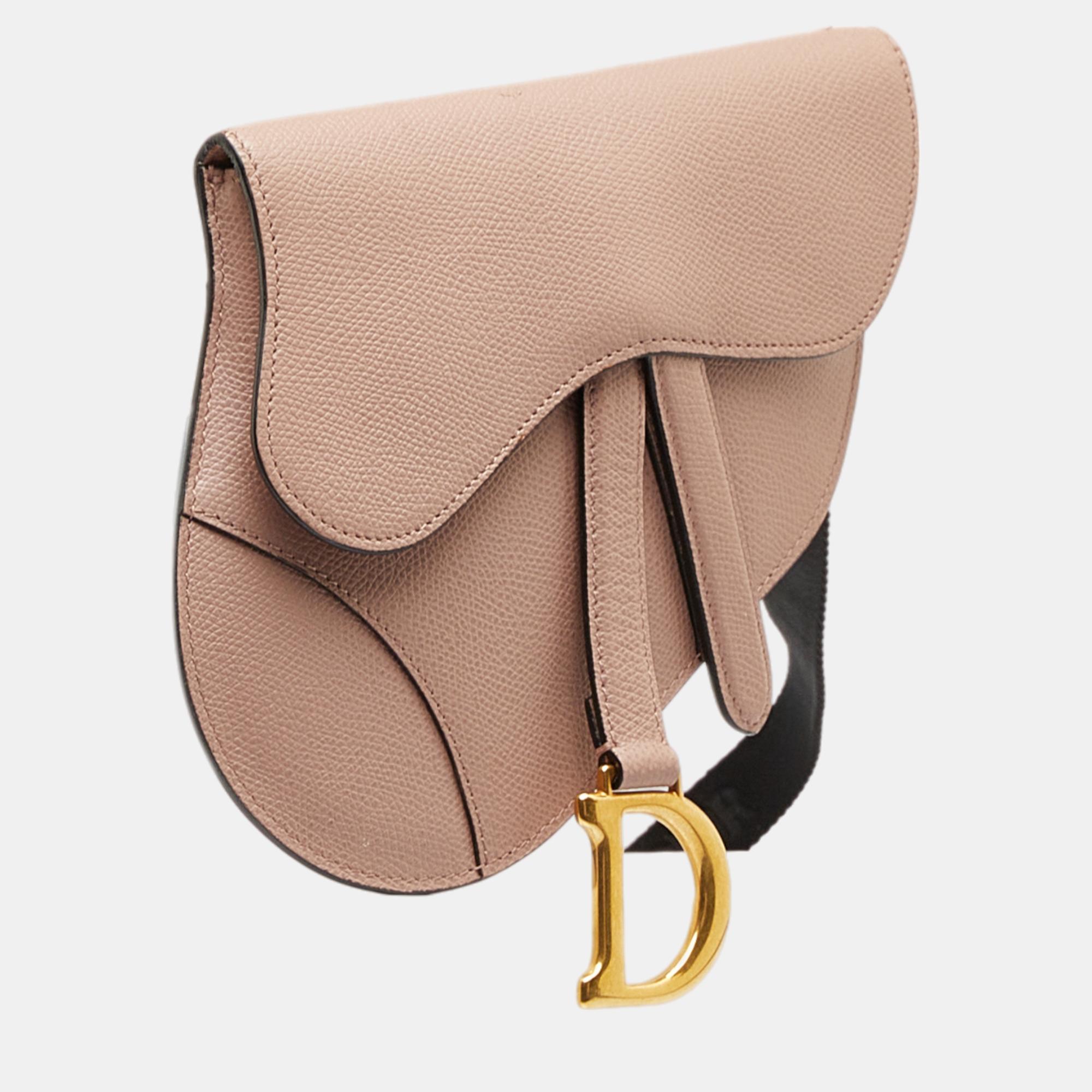 

Dior Brown Leather Saddle Belt Bag