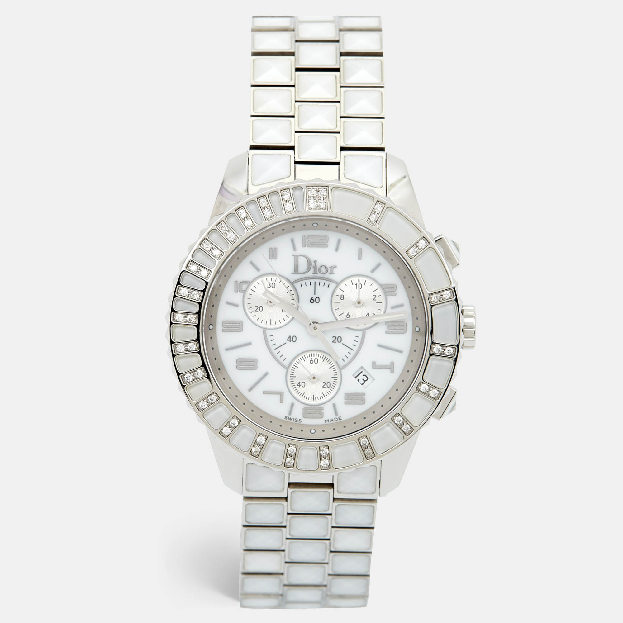 

Dior White Stainless Steel Diamond Christal CD114311M001 Women's Wristwatch