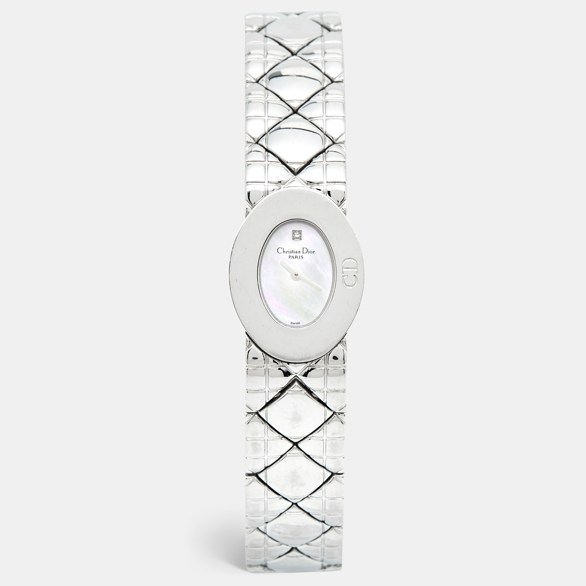 

Christian Dior Mother of Pearl Stainless Steel Lady Dior D90-100 Women's Wristwatch, White