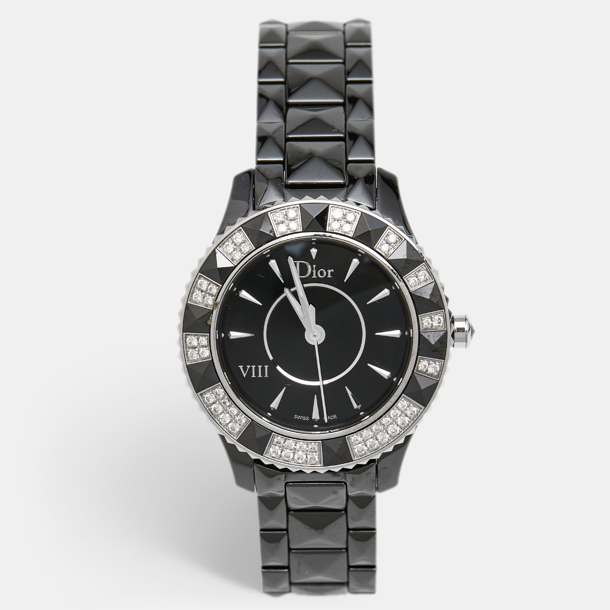 

Dior Black Diamond Ceramic Stainless Steel Dior VIII CD1231E1C001 Women's Wristwatch