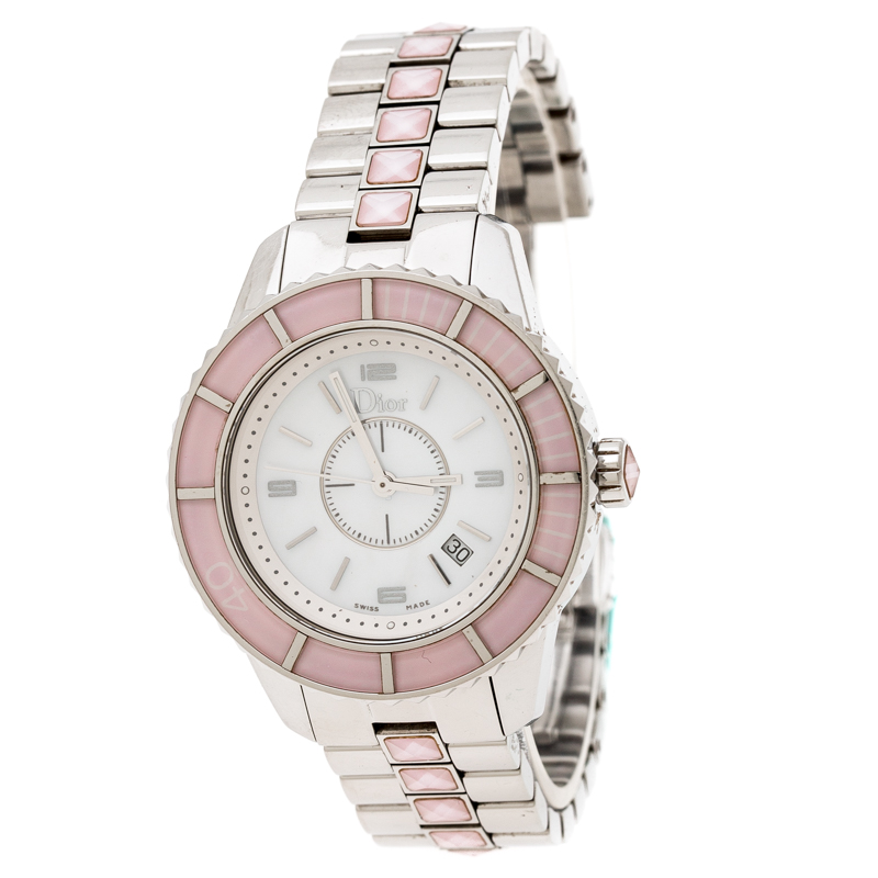 Dior Mother of Pearl Stainless Steel Christal CD113114 Women's ...