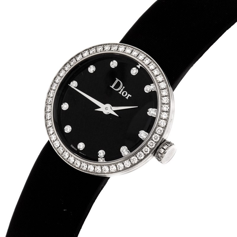 

Dior Black Stainless Steel Diamond La D De Dior CD047111J-J Women Wristwatch