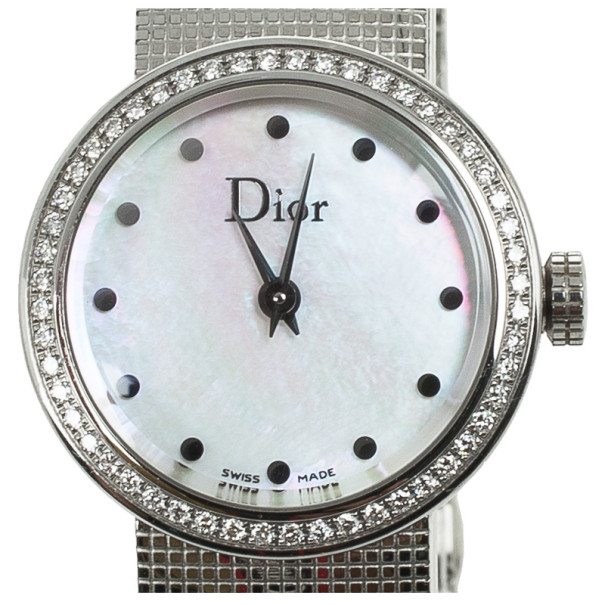 Christian Dior SS MOP Diamond Womens Wristwatch 23 MM