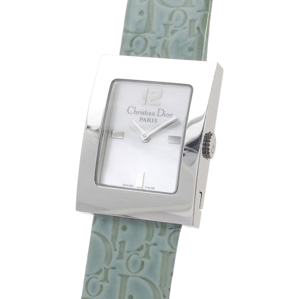Dior White Stainless Steel Oblique Malice Women's Wristwatch 25 x 19 MM 