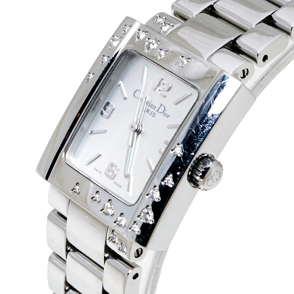 

Dior Silver Stainless Steel Diamond Riva D98-1014 Women's Wristwatch