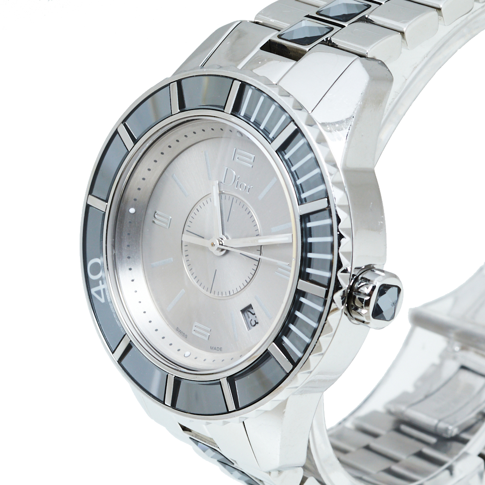 

Dior Grey Stainless Steel Christal CD113116 Women's Wristwatch