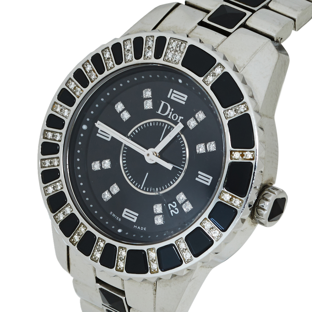 

Dior Black Diamonds Stainless Steel Christal CD113115M001 Quartz Women's Wristwatch