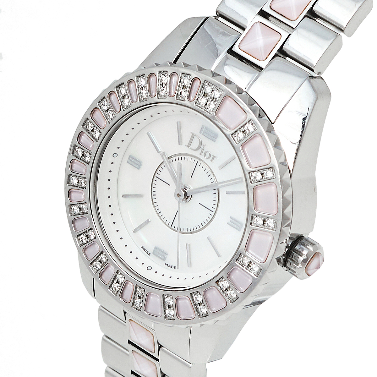 

Dior Mother of Pearl Stainless Steel Diamonds Christal CD112111M001 Women's Wristwatch, White