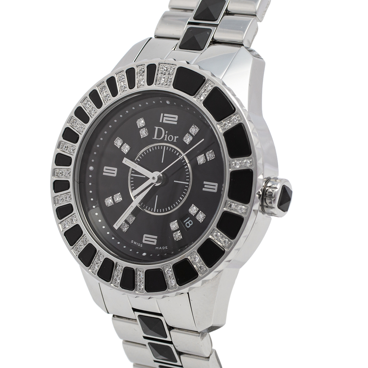 

Dior Black Stainless Steel Diamonds Christal CD113115M001 Women's Wristwatch