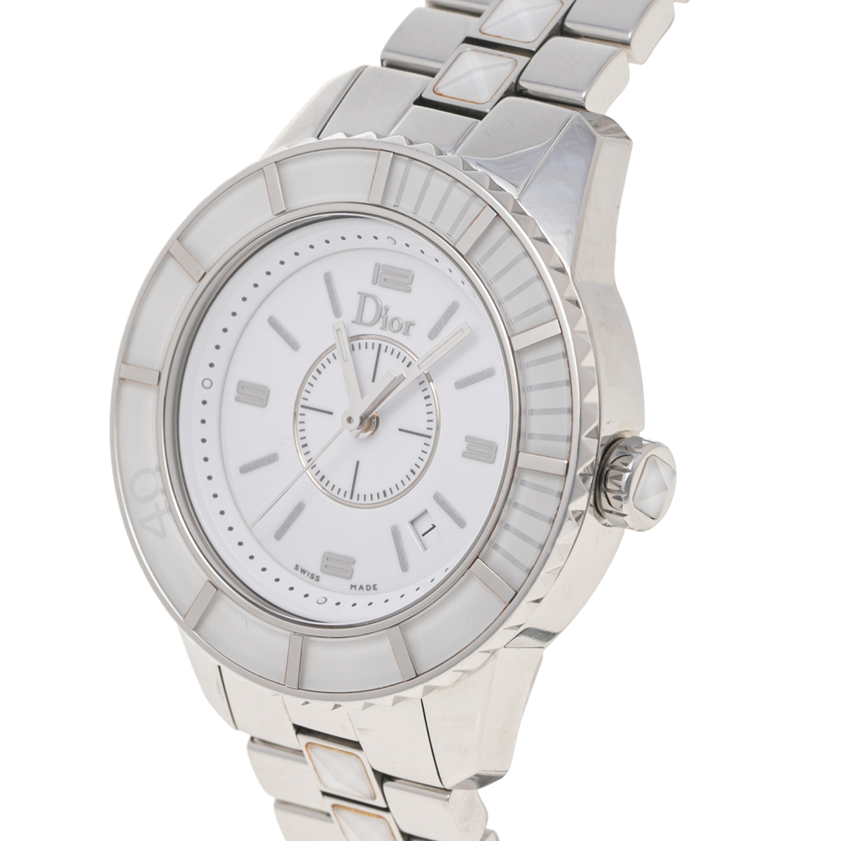 

Dior White Stainless Steel Christal CD113111 Women's Wristwatch