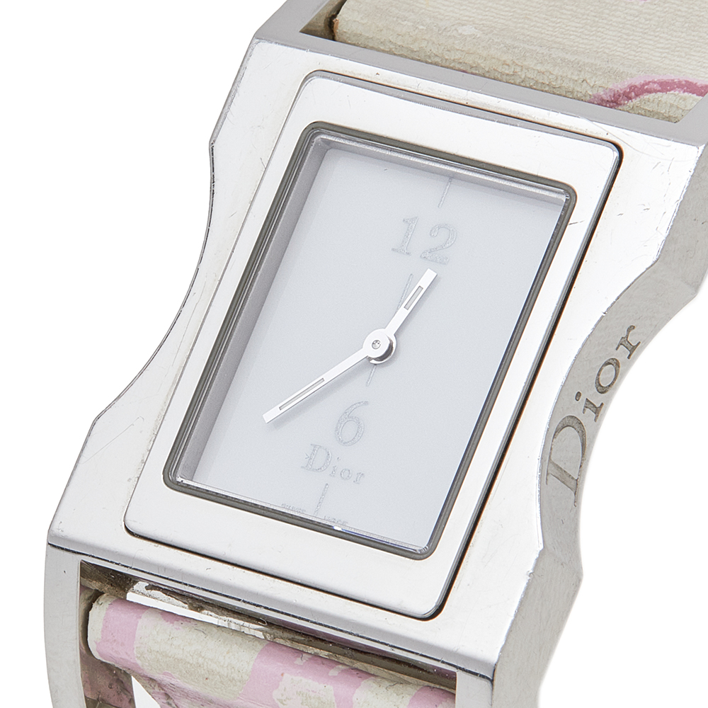 

Dior White Stainless Steel Leather Chris