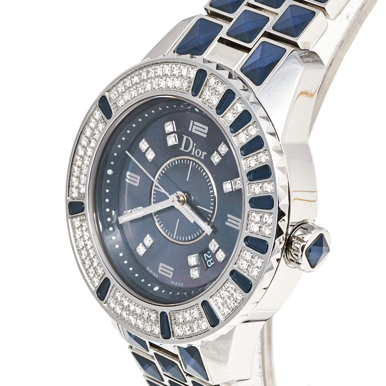 

Dior Blue Mother of Pearl Stainless Steel Diamond Christal CD11311GM001 Women's Wristwatch
