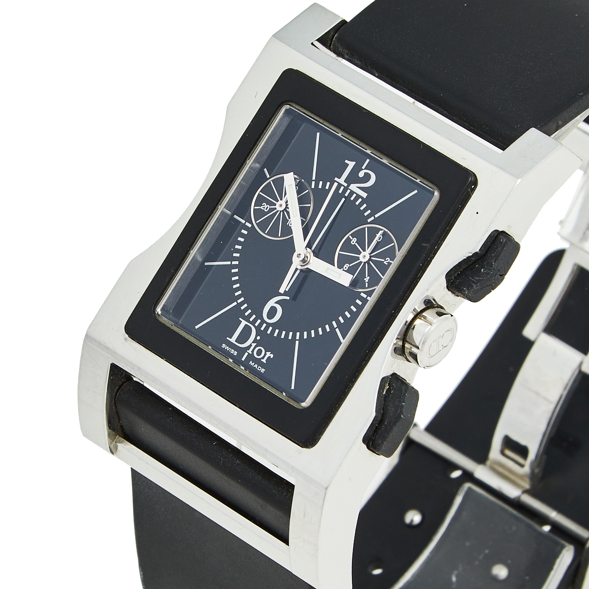 

Dior Black Stainless Steel Rubber Chris