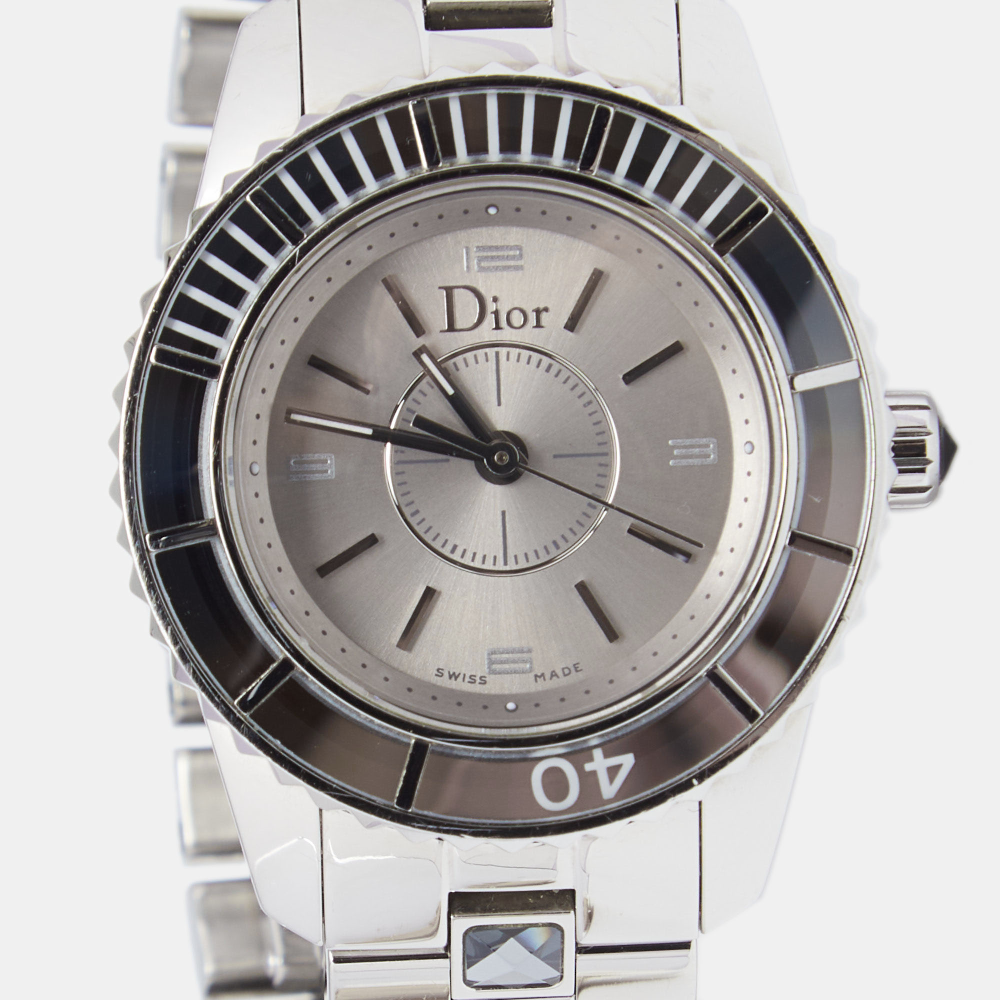 

Dior Grey Stainless Steel Christal CD112114 Women's Wristwatch