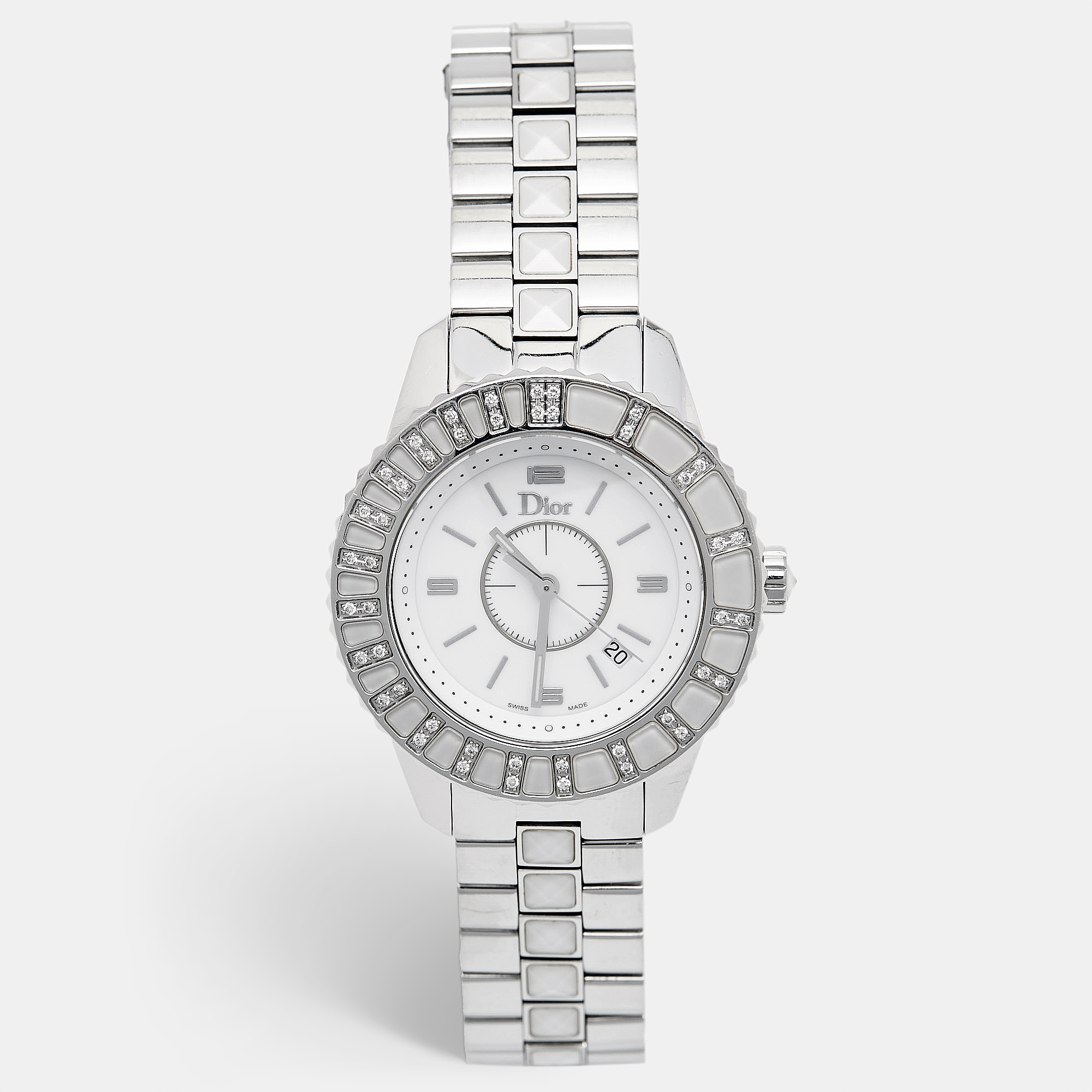

Dior White Diamonds Stainless Steel Christal CD113112M001 Women's Wristwatch