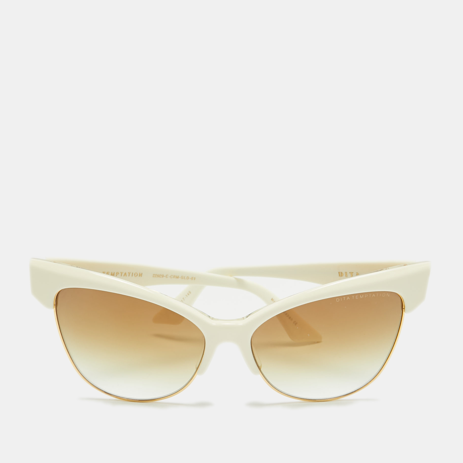 

Dita Off White/Brown Gradient Temptation Cat Eye Sunglasses