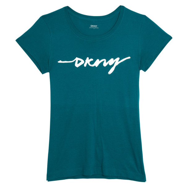 Pre Owned DKNY Turqoise T-shirt M