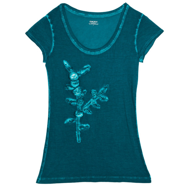 Pre Owned DKNY Women Blue T-Shirt S