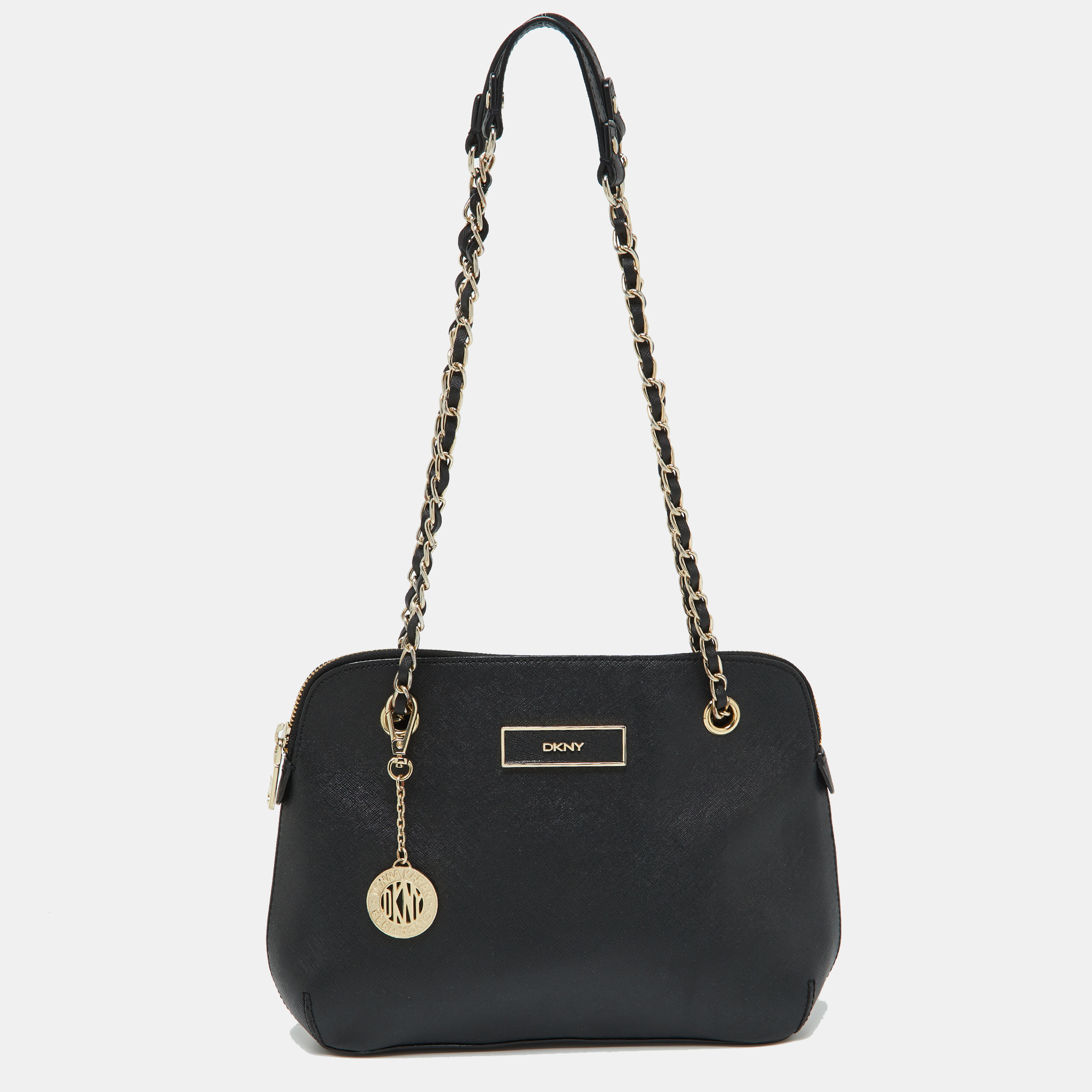 

Dkny Black Saffiano Leather Shoulder Bag