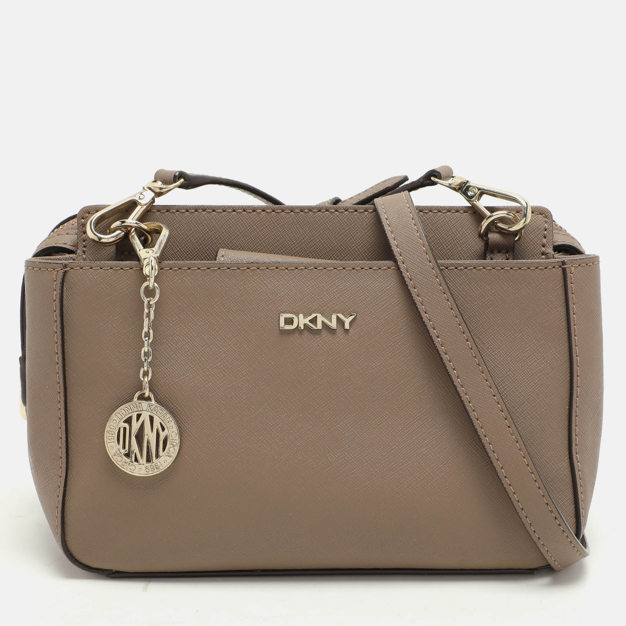 

Dkny Taupe Leather Crossbody Bag, Beige