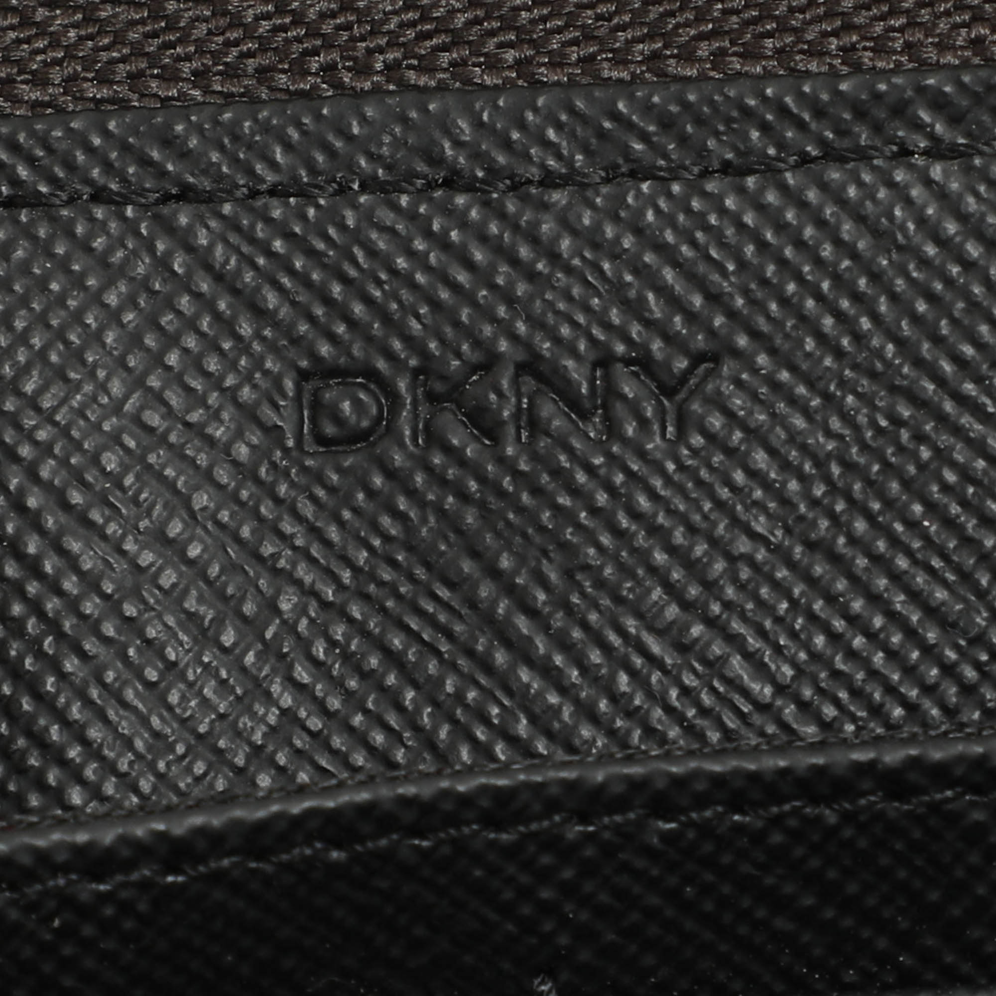 Dkny Brown Lizard Embossed Leather Chain Clutch 