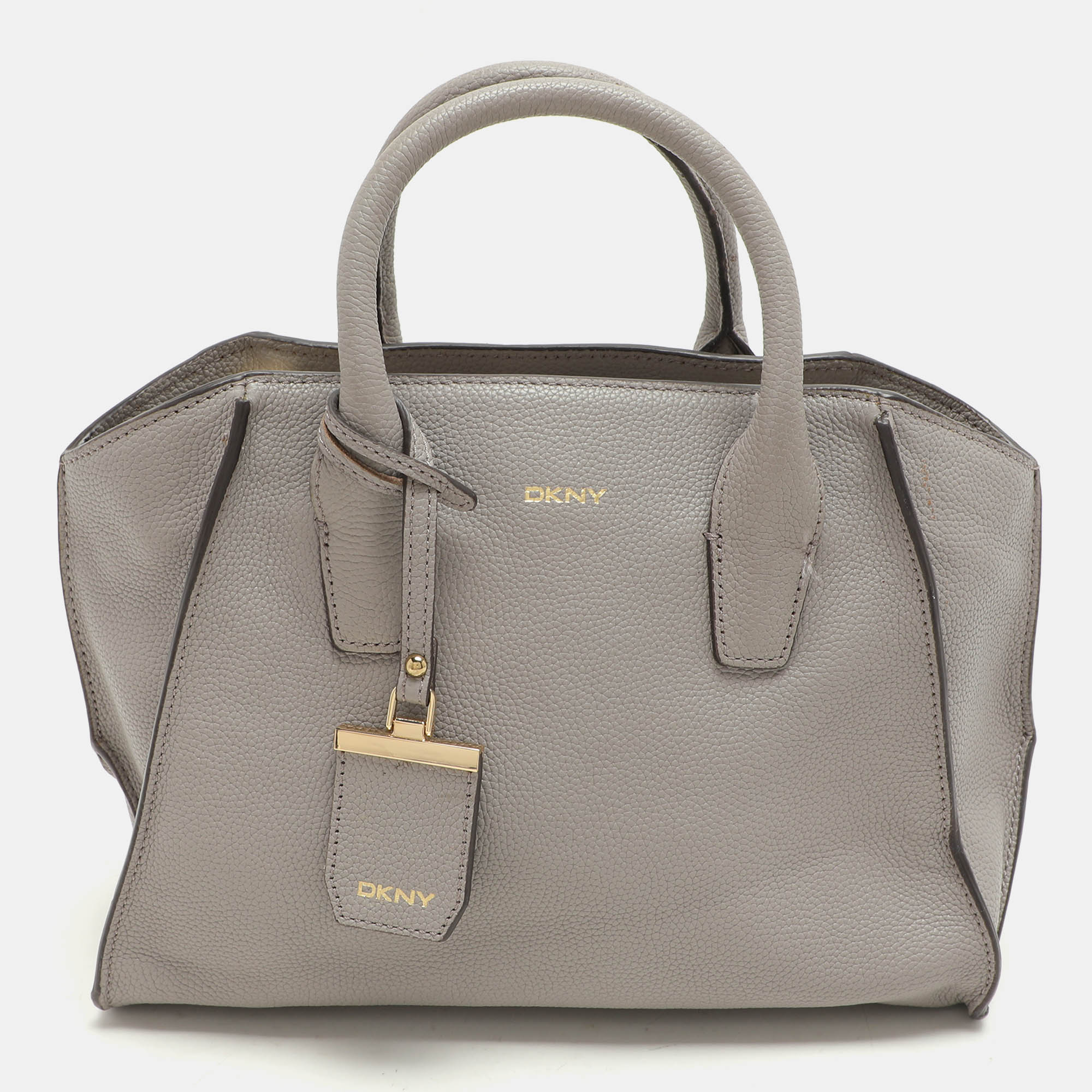 

Dkny Grey Leather Satchel