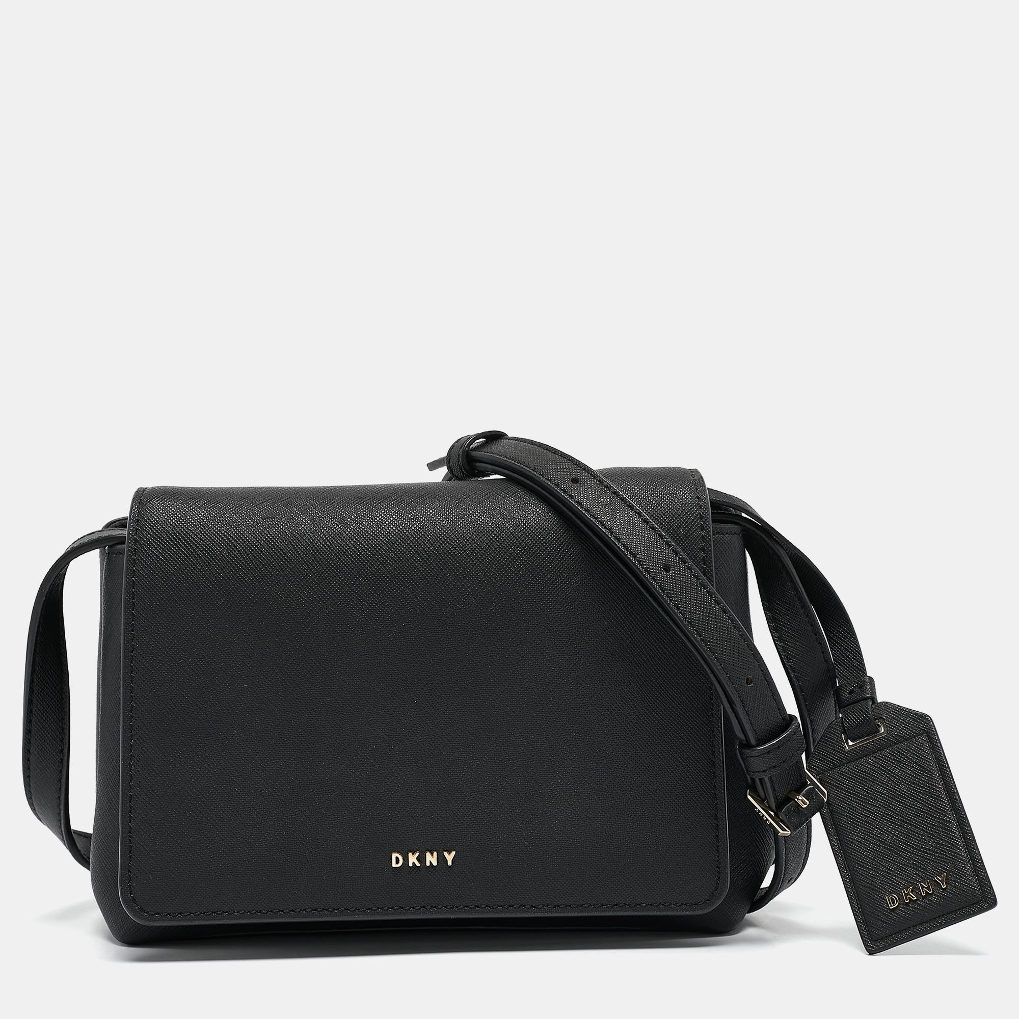 

Dkny Black Leather Flap Crossbody Bag