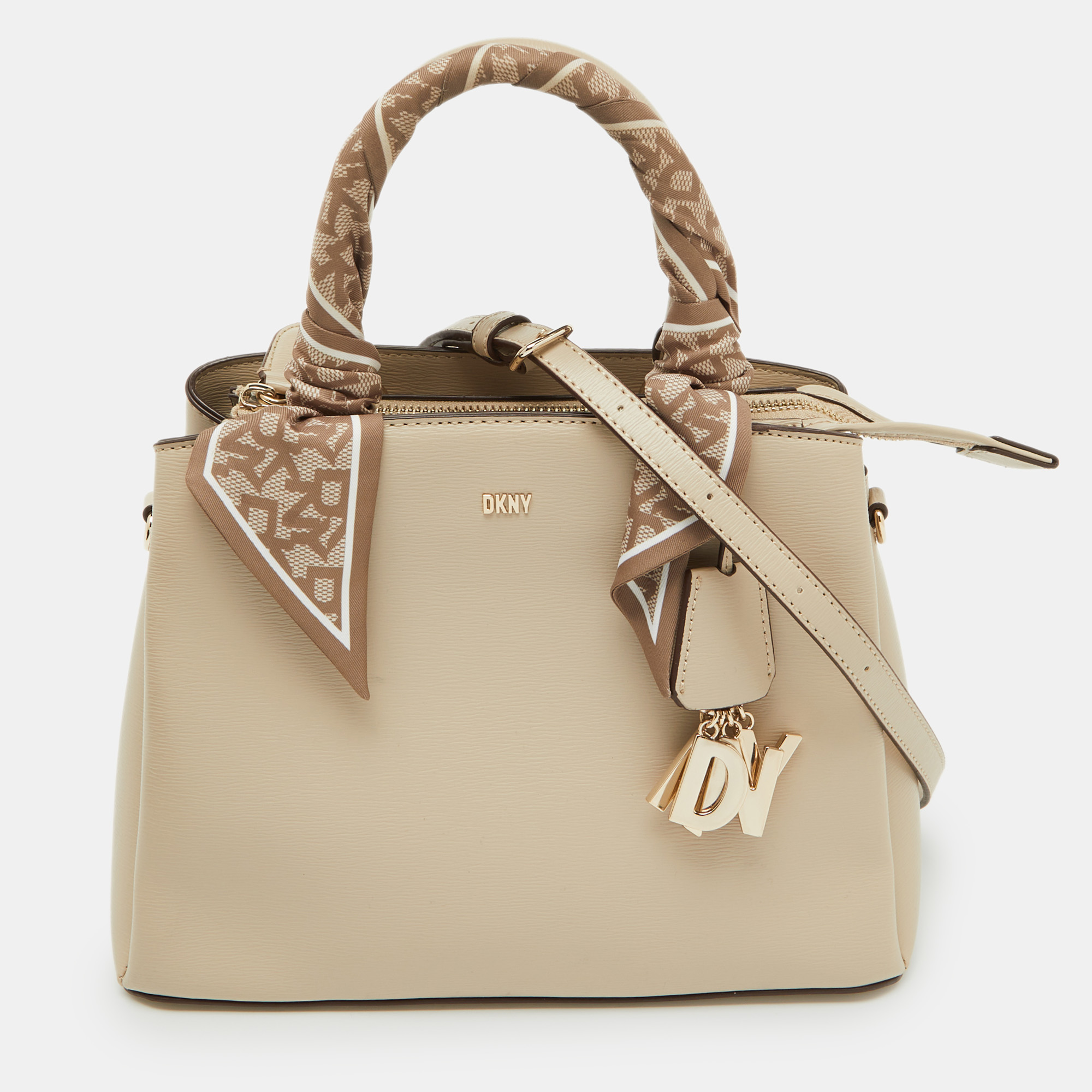 

DKNY Beige Leather  Paige Satchel