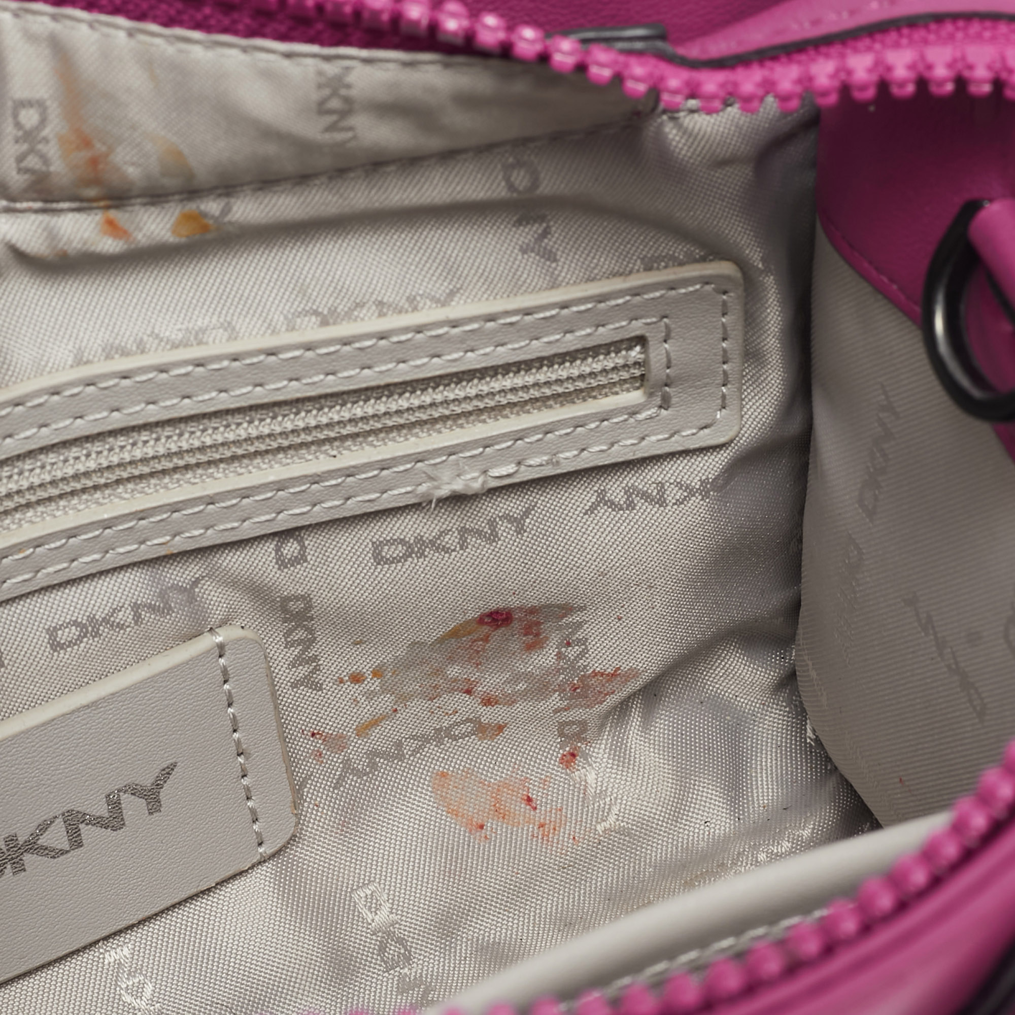 DKNY Hot Pink Leather Crossbody Bag 