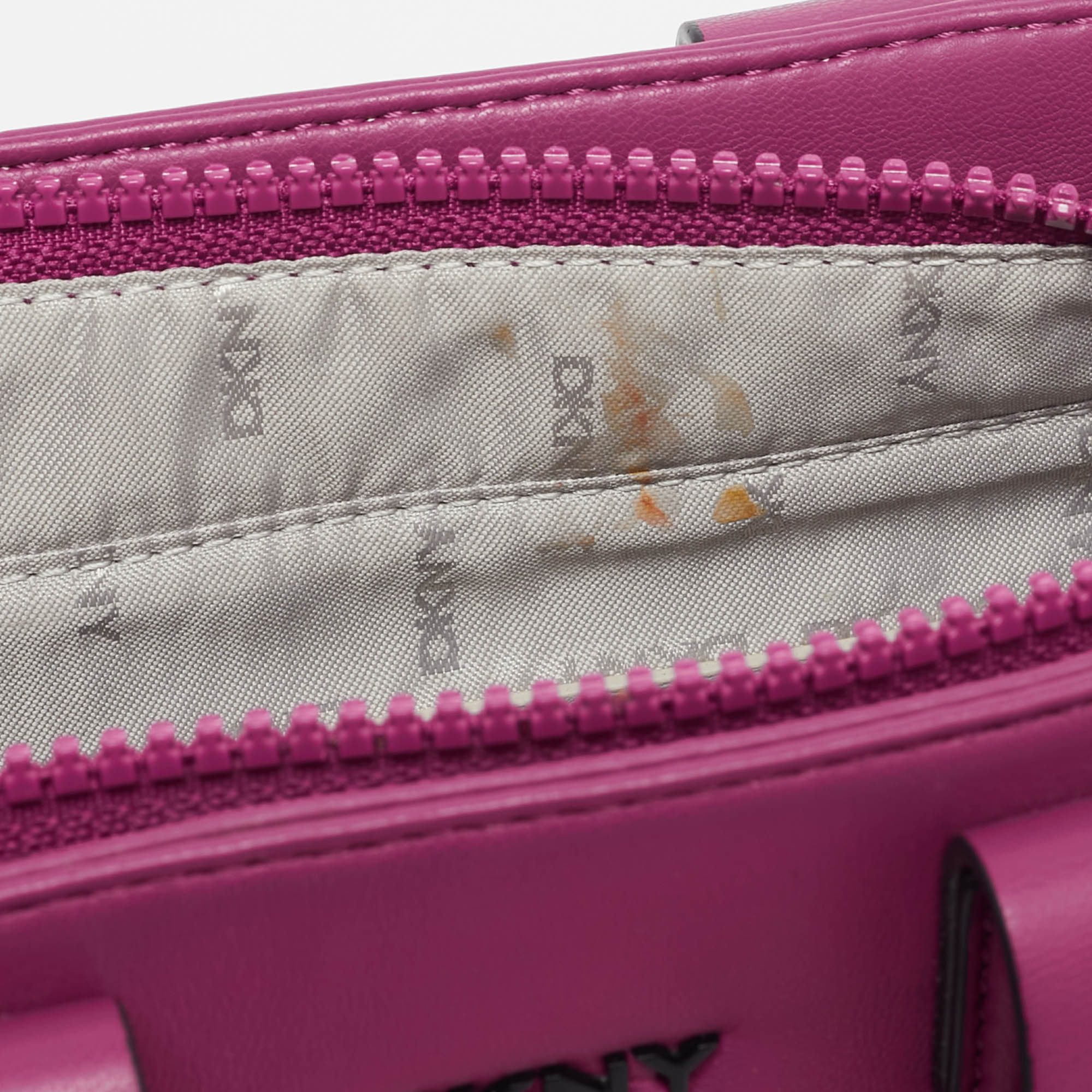 DKNY Hot Pink Leather Crossbody Bag 