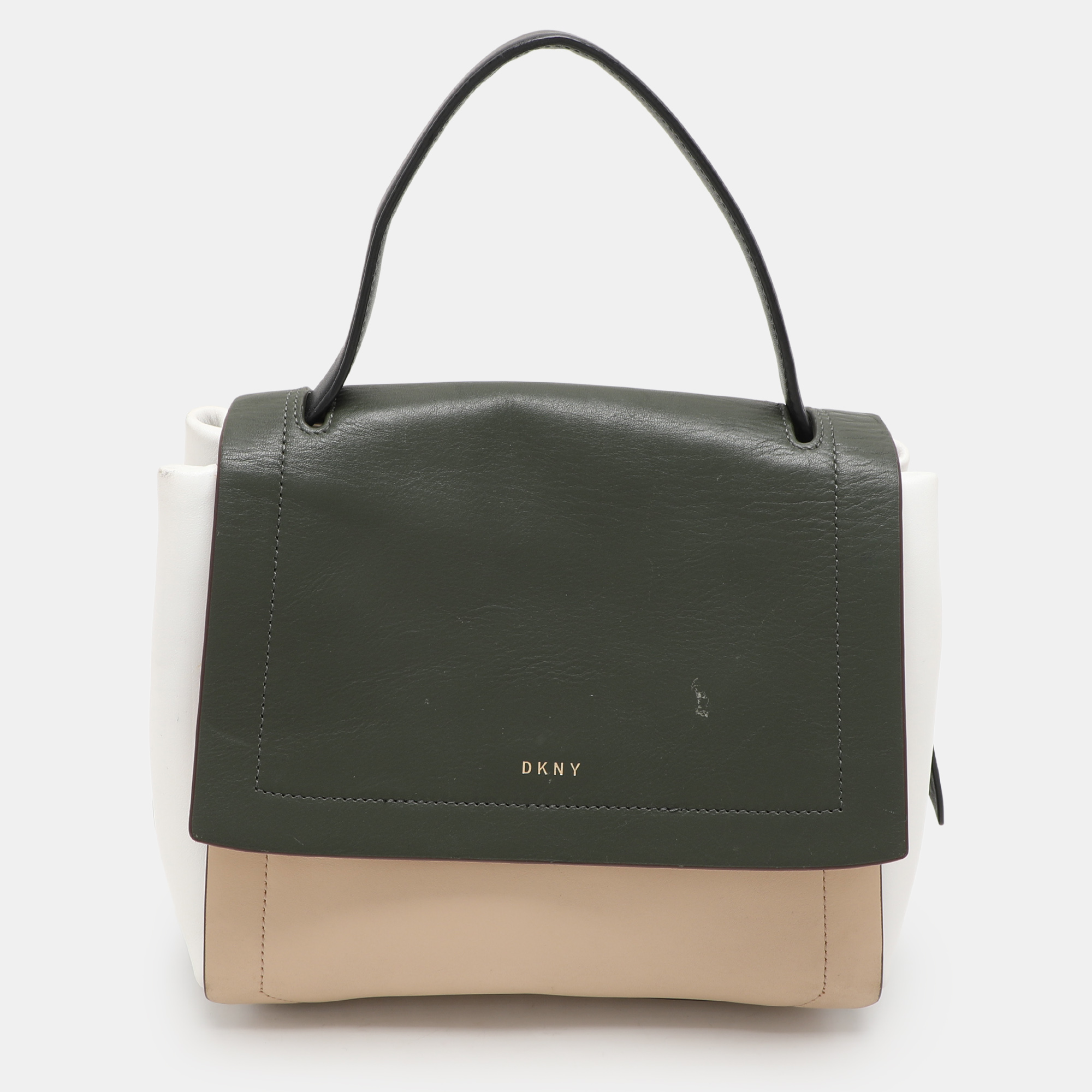 

Dkny Tricolor Leather Top Handle Bag, Green