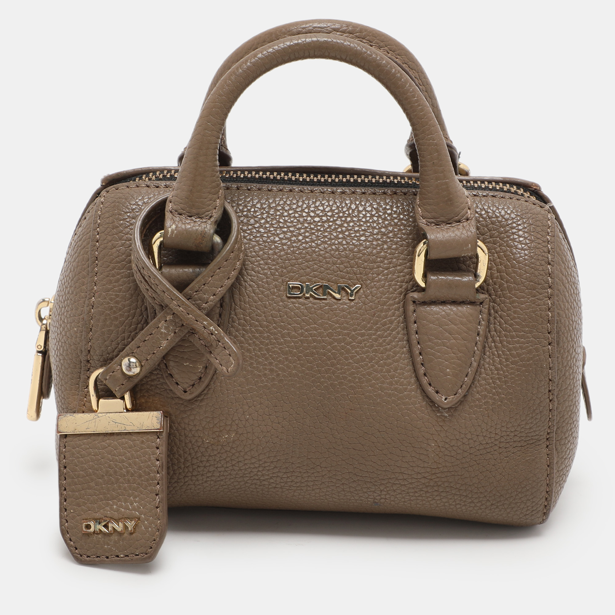 

Dkny Beige Leather Satchel