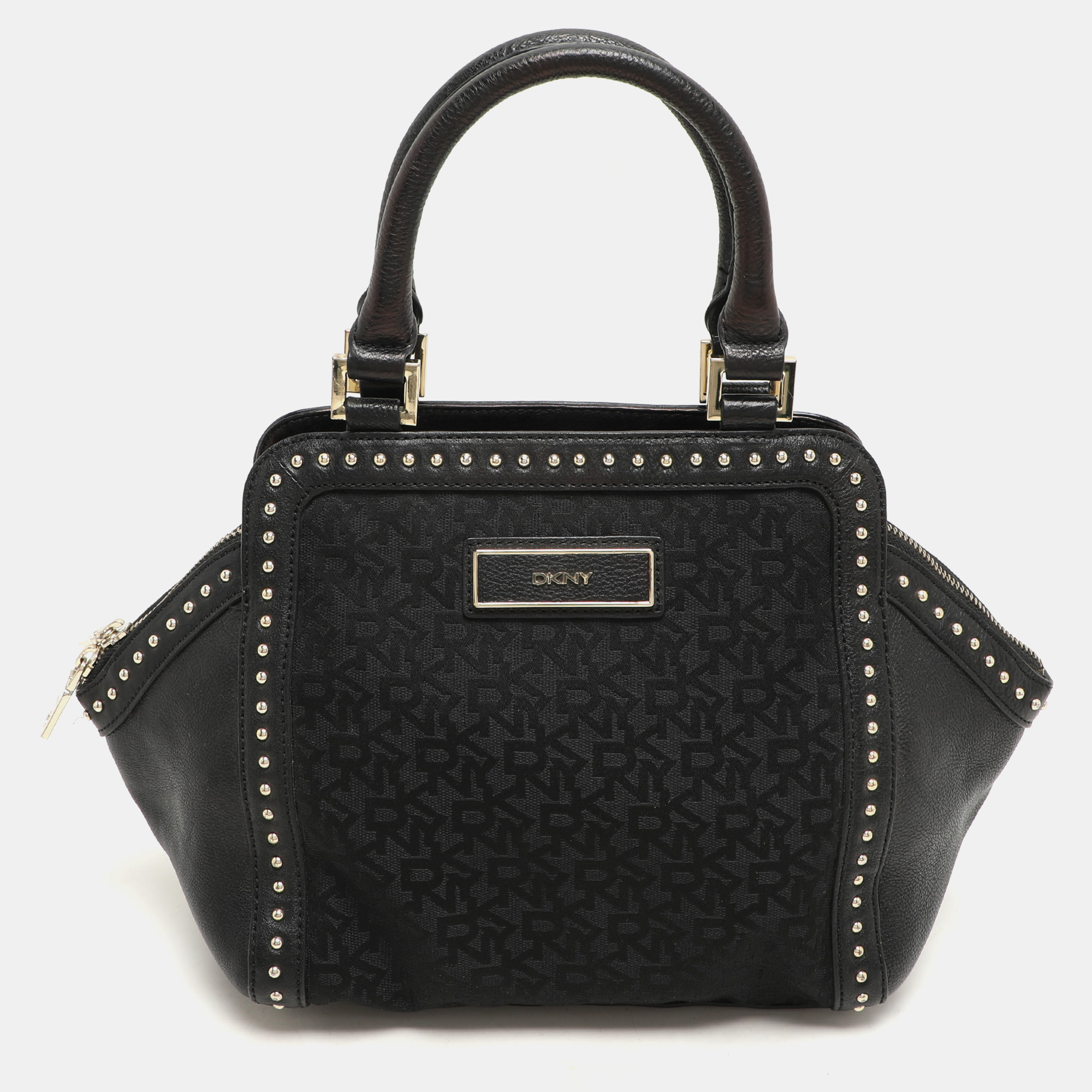 

Dkny Black Canvas and Leather Donna Karan Satchel