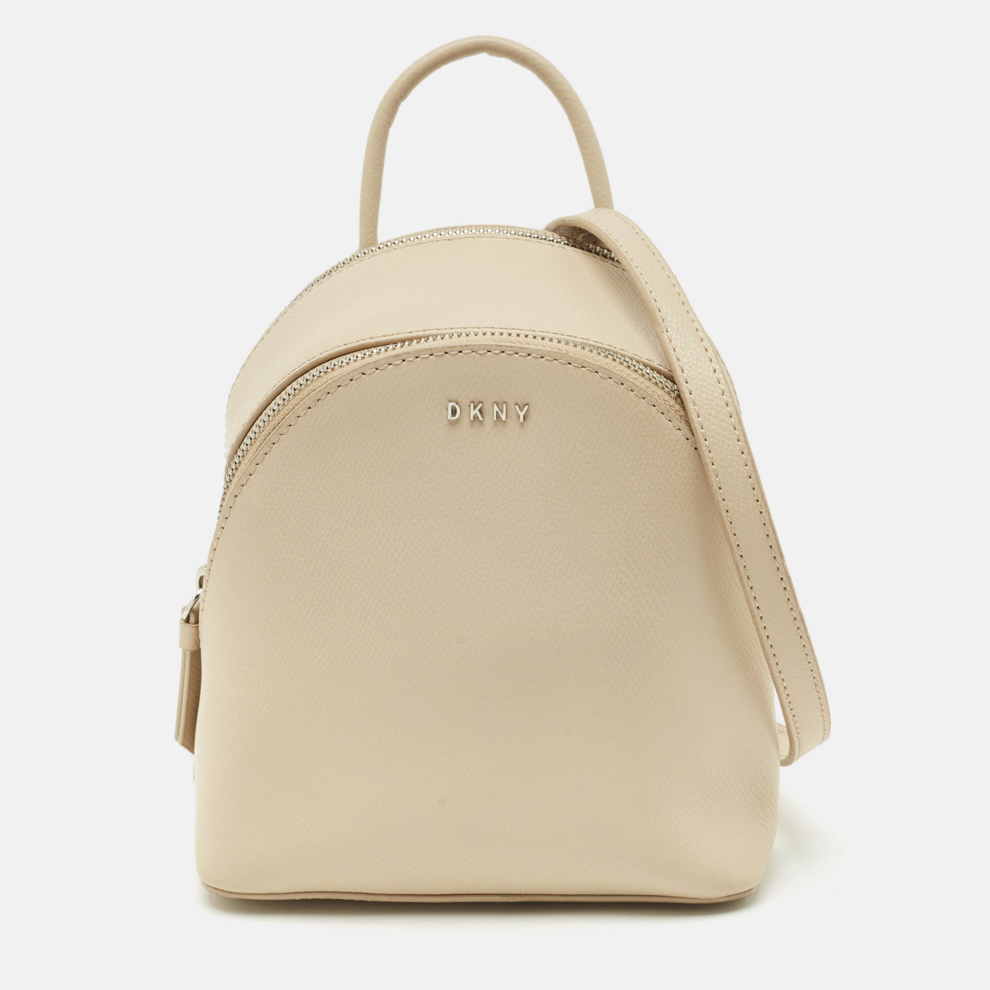 

DKNY Off Leather Mini Bryant Backpack Crossbody Bag, White