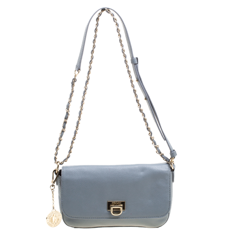 DKNY Grey Leather Crossbody Bag Dkny | The Luxury Closet